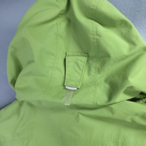 LL Bean Jacket Womens M Green Blue Zip Out Fleece Coat Liner Hooded Outdoors - Picture 14 of 16